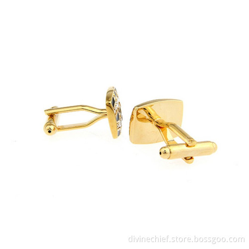 Golden Plated High End Metal Cufflinks For Man's Suit Shirt